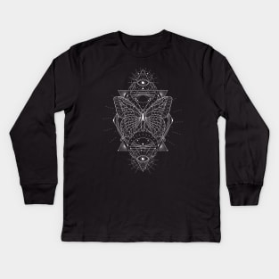 Swallowtail Butterfly | Sacred Geometry Kids Long Sleeve T-Shirt